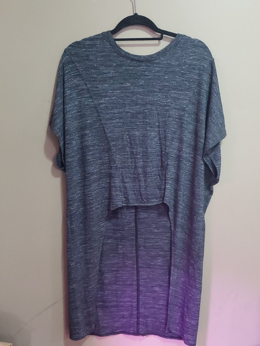 Moiety Women's Heathered Slate Gray Oversized Top Size Medium